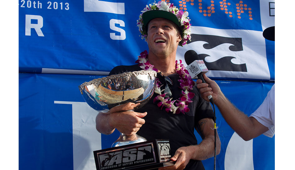 Pure elation out of Mick Fanning. Photo: <a href=\"http://mattdunbar.com.au\">Matt Dunbar</a>