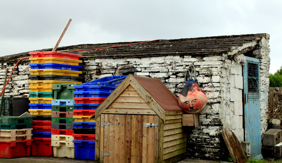 <strong>Ireland.</strong> Happy fishing. It was funny to see those colored fishing tools on a such a gray day. Image: Sbrizzi