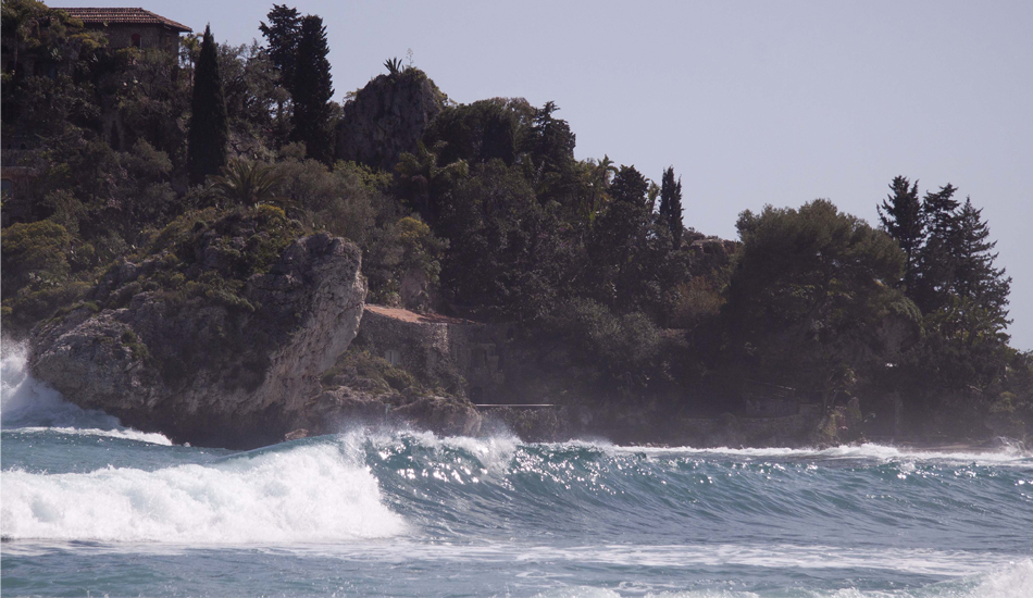 <strong>Italy.</strong> Who say you can’t surf in Italy? This is actually one of the most touristic places in the South of Italy. It was unbelievable to see actual real surfing waves breaking there. Image: Sbrizzi