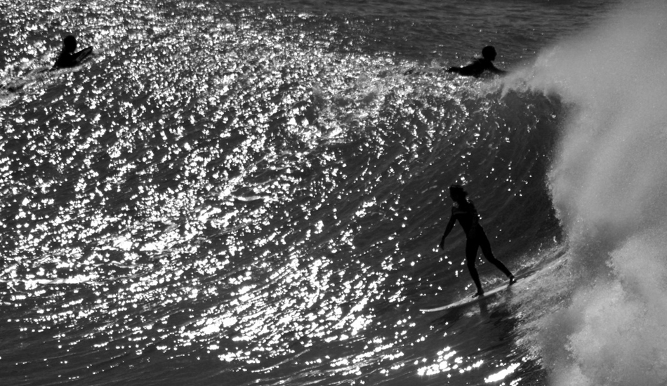 <strong>Morocco.</strong> Moroccan pure surf. I like the perspective of this picture, it allows you to imagine what the surfer could do on the next section. This local was ripping with such relaxed style. Image: Sbrizzi