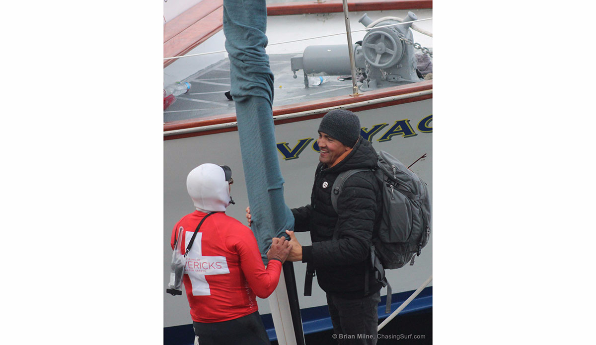 Greg Long, post-contest. Photo: <a href=\"http://www.chasingsurf.com/\">Brian Milne</a>