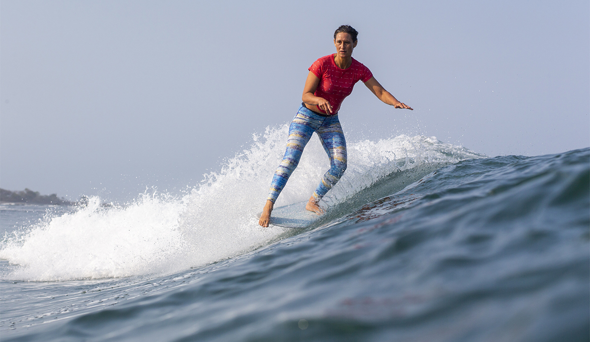 Surf legend Kassia Meador surfed her way into second place with poise, great wave selection and smooth surfing. Keoki Saguibo 