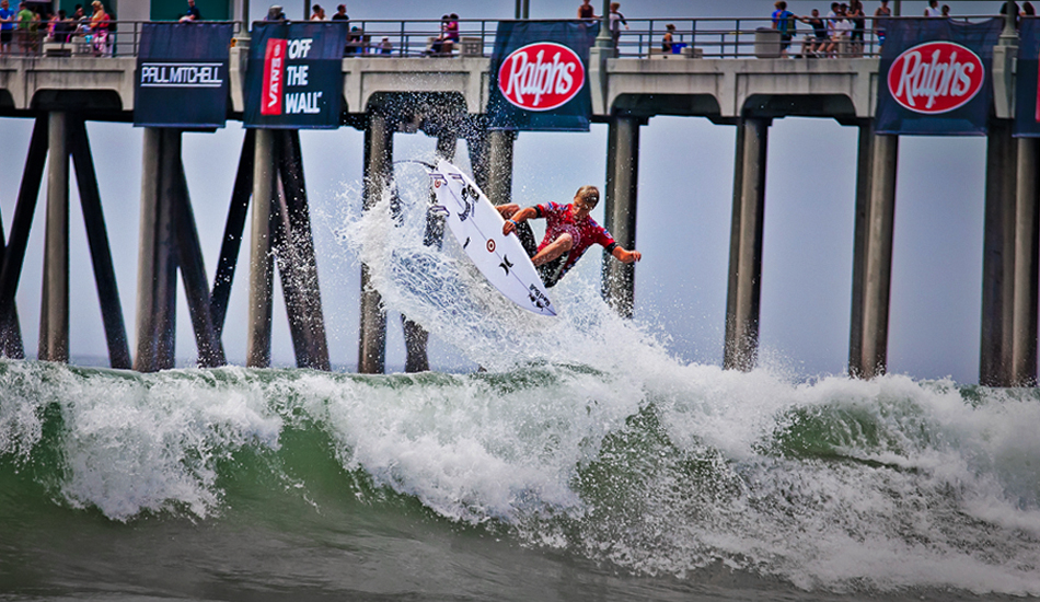 Brother in the final at the US Open in HB. Photo: <a href=\"https://www.facebook.com/SCsurfshots\">Mike Healey</a>