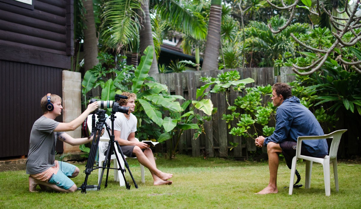 We sat down in the backyard of The Inertia\'s house by Rocky Point, and Mike very matter-of-factly shared his story and how he transitioned from shark attack survivor to shark rights advocate.  Photo: <a href=\"http://danlemaitrephoto.com\" target=\"_blank\">Dan Lemaitre</a>