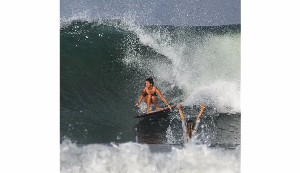 I am so happy this moment was captured by Annie of me and my surf sista Leah Dawson at the Deus contest in Bali this summer. I can´t wait to share more epic times surfing the seas of our beautiful world together. Photo: Annie