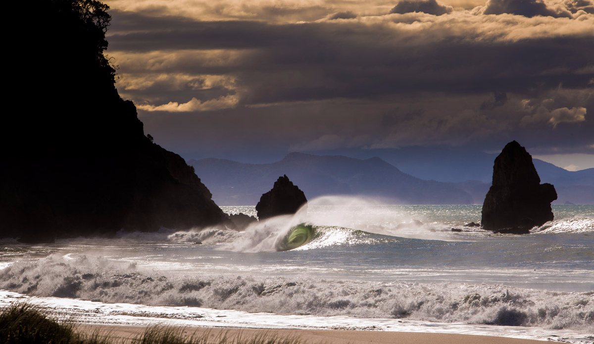 This photo is from Cyclone Pam last summer. This Coromandel beachie only breaks once or twice a year and this day it was firing from dawn till dusk. Chances are I’ll never see it this good again in my life.  Photo: <a href=\"http://www.rambo-estrada.com\">Rambo Estrada</a>