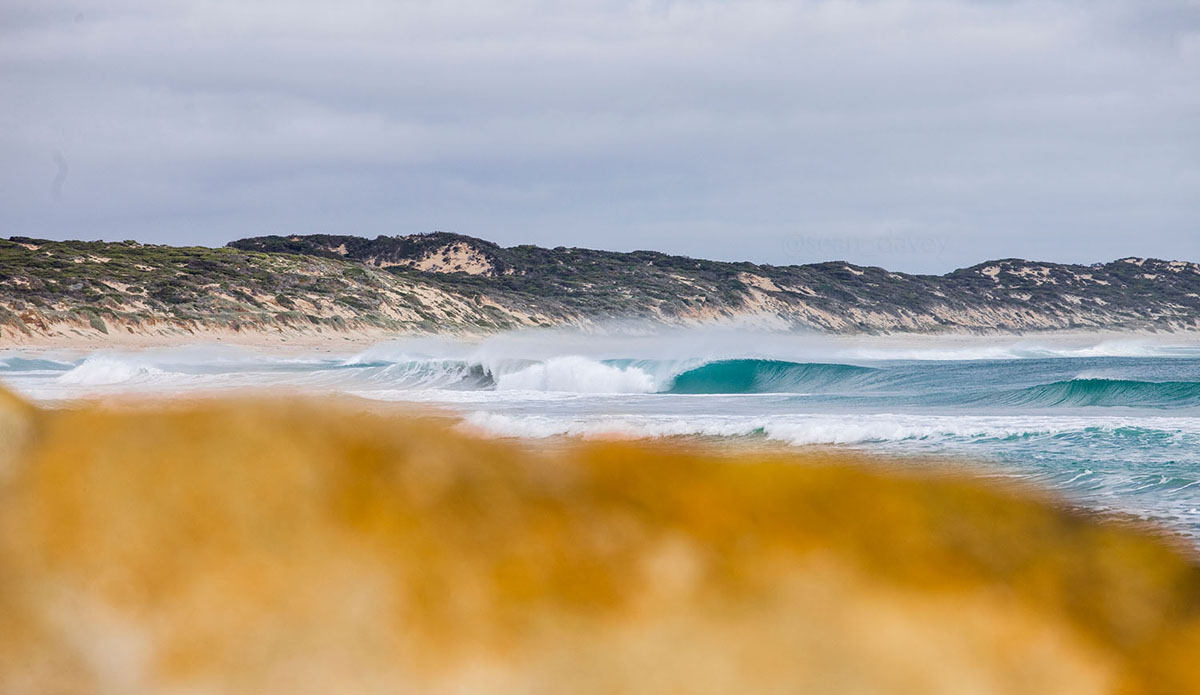 Another beautiful line up from my beloved King Island. Just beautiful barrels with usually no other surfers out. Photo: Sean Davey