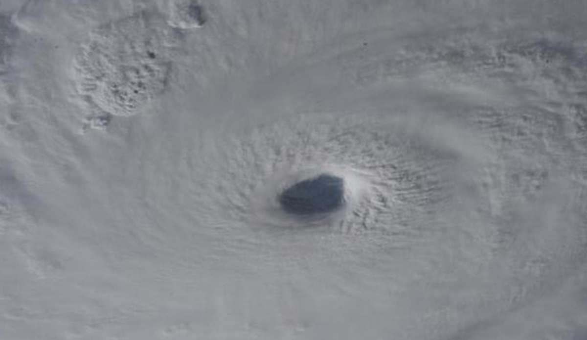 A close up image of the eye of Hurricane Jimena as seen from the Internatonal Space Station. (Photo: NASA/ Kjell Lindgren)