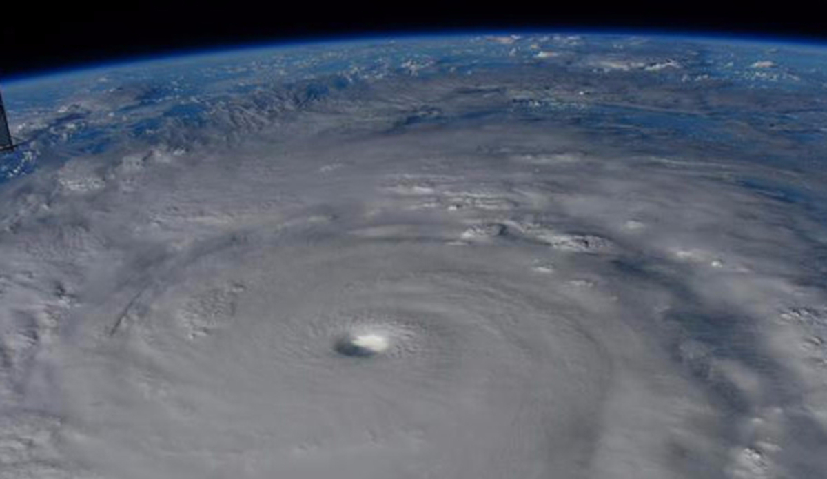 A close up image of the eyewall of Hurricane Jimena as seen from the Internatonal Space Station. (Photo: NASA/ Kjell Lindgren)