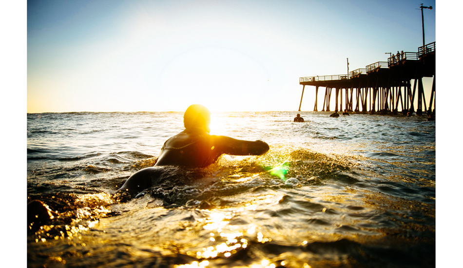 The way we all hope to end a day. Either by speeding on the freeway from work, or soaking up the last bit of light during a four hour surf session. There seems to be closure to a surfer’s day when they spend it watching sunset from their sanctuary. Photo:<a href=\"http://www.colinnearman.com\">Colin Nearman</a>