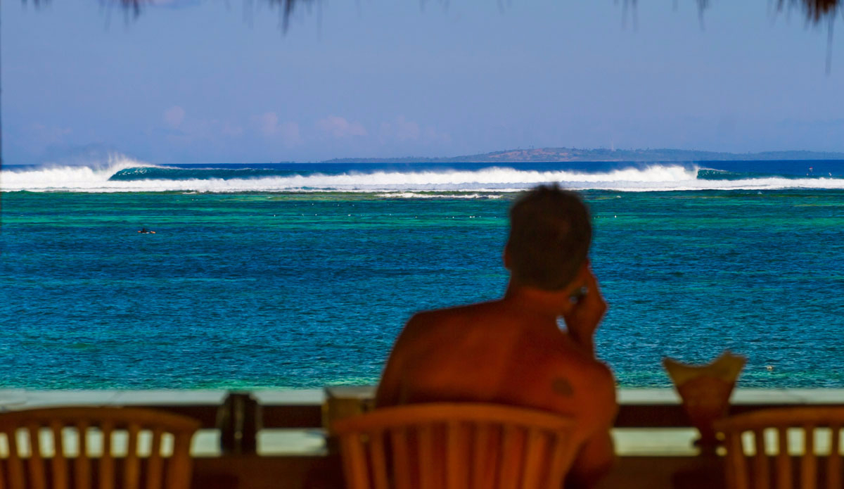 You know you\'re surfed out when watching a wave like that is even an option. 