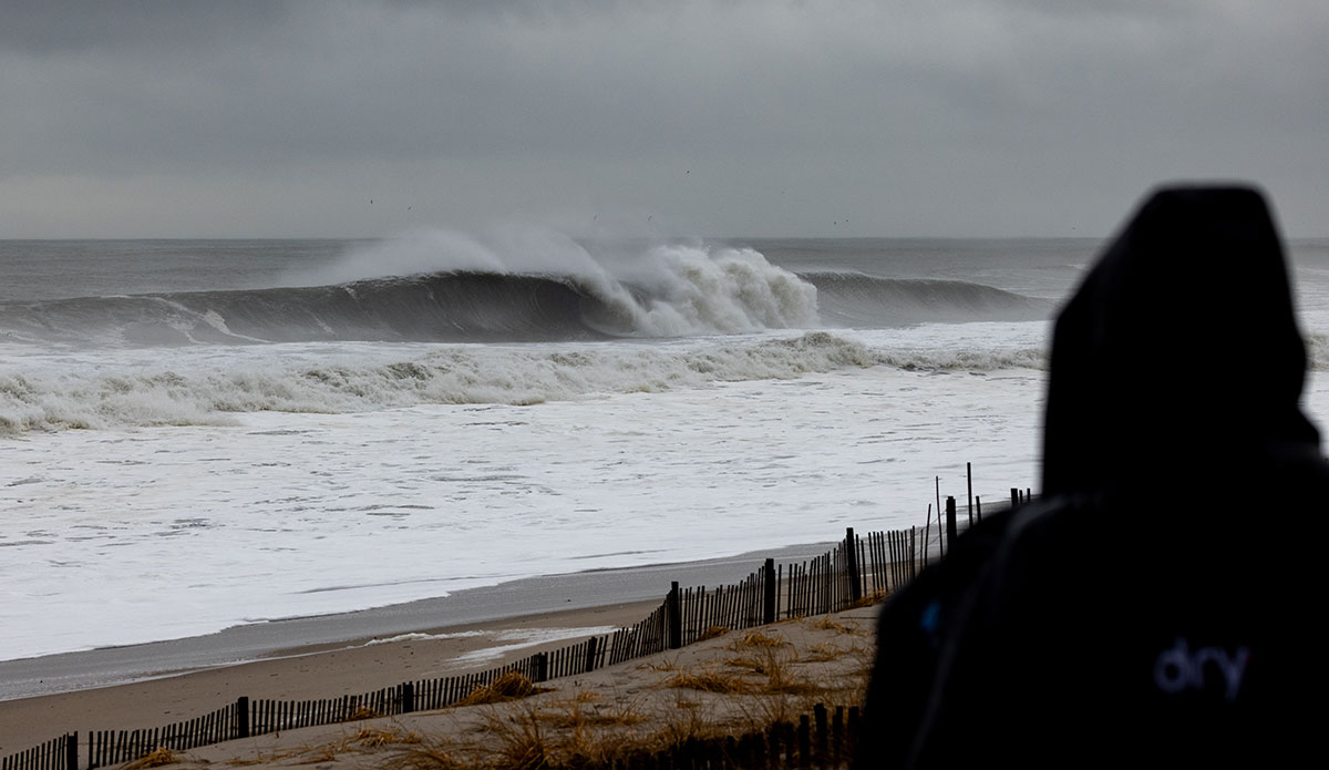 An intimidating lineup greeted surfers on the morning of December 18th. Photo: <a href=\"http://www.patnolanphoto.com\">Pat Nolan</a>