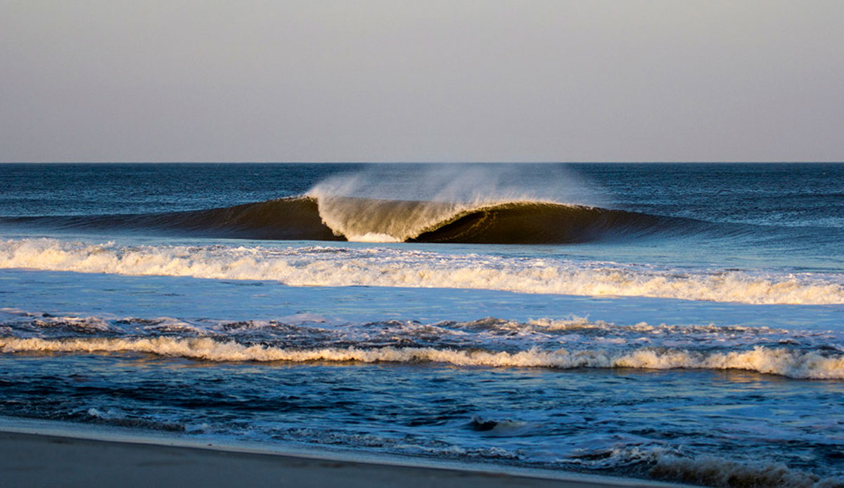 An a-frame from one of the many great swells we got this past winter in New Jersey. Photo: <a href=\"http://www.davenilsenphotography.com/\">David Nilsen</a>