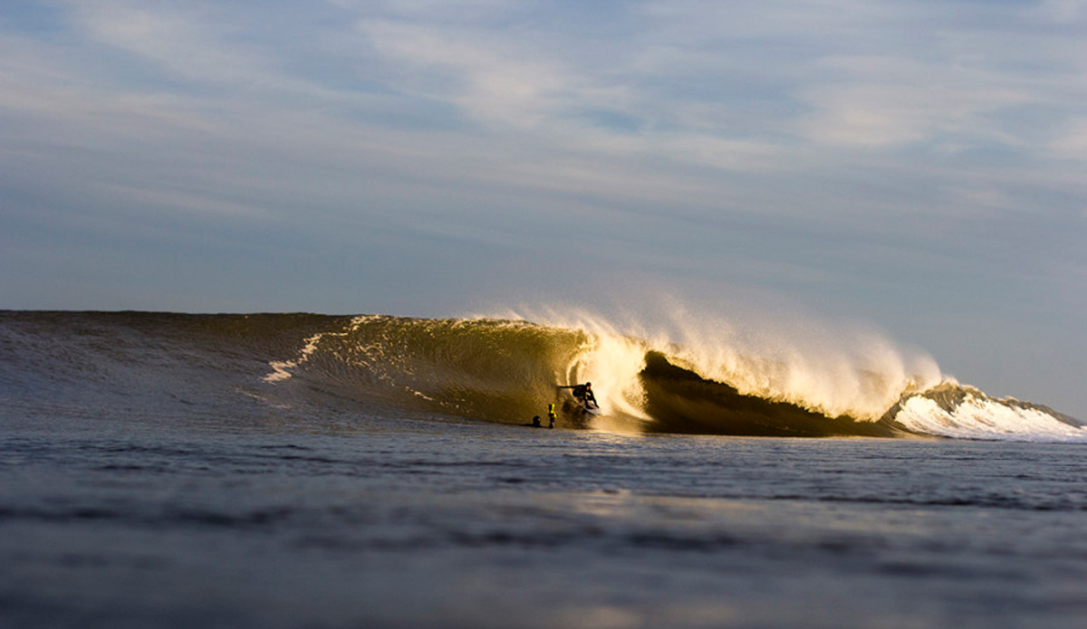 Jay Rutkowski and Rob Kelly linking up this spring right as the sun was going down. Photo: <a href=\"http://www.davenilsenphotography.com/\">David Nilsen</a>