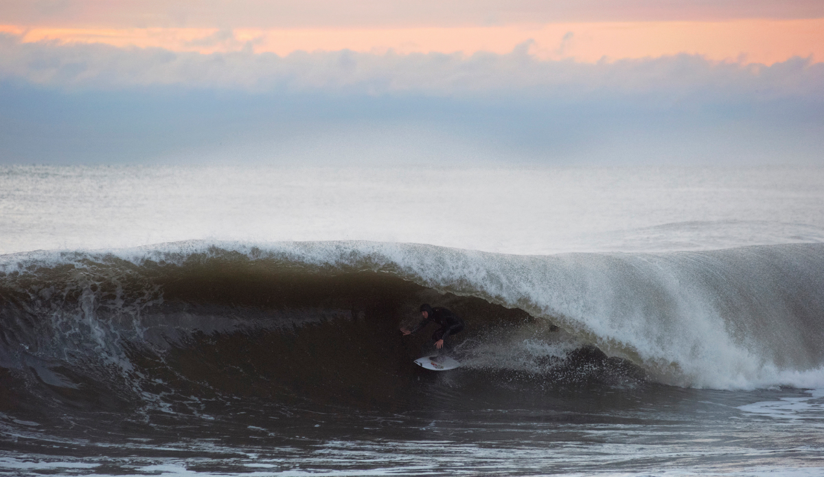 Sam Hammer tearing it up during first light. Photo: <a href=\"www.jeremyhallphotography.com\">Jeremy Hall</a>