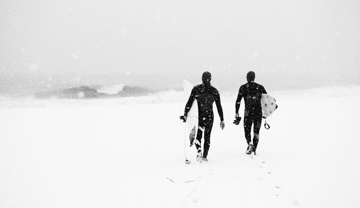 Sam Hammer and Garret Smith battling the elements. Photo: <a href=\"www.jeremyhallphotography.com\">Jeremy Hall</a>