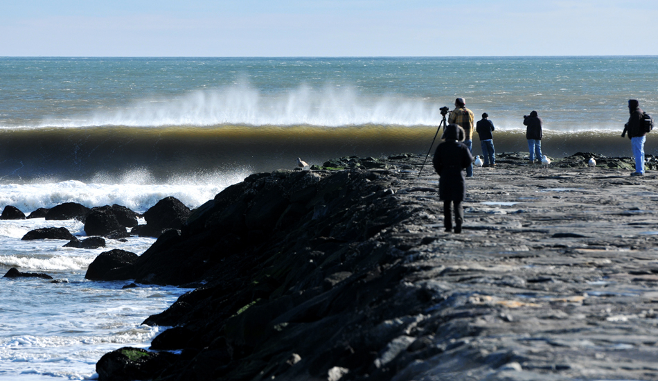 January 8, 2014 swell at Monmouth County. Photo: <a href=\"http://instagram.com/robertsiliatophotography\">Bobby Siliato</a>