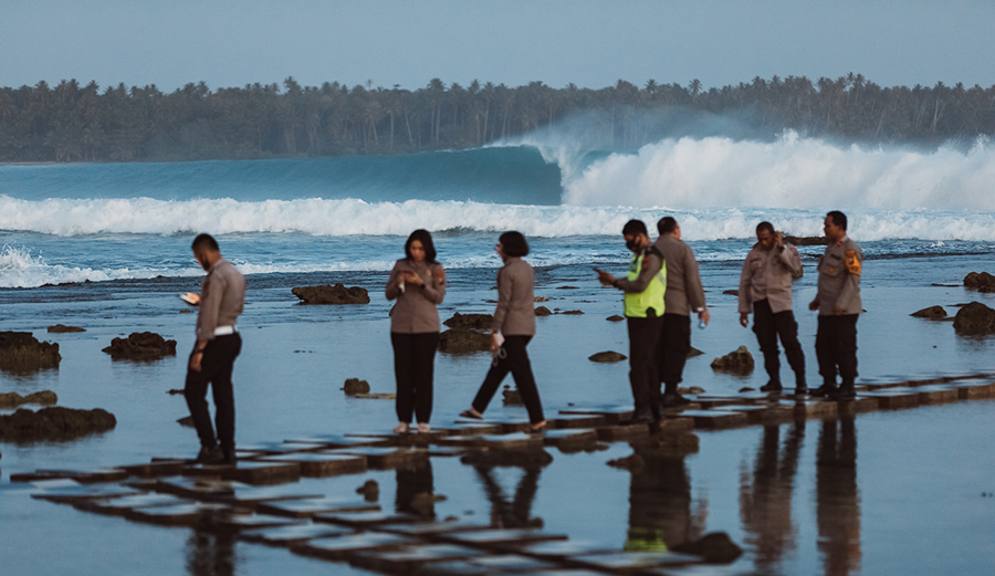 Finally attracting the attention of the government in 2019 but not its understanding of surfing, officials designated Lagundri Bay a “tourist recreation area” and quickly made plans to to bury the reef under a cement roadway that would destroy the wave. Local protests have slowed the project. 