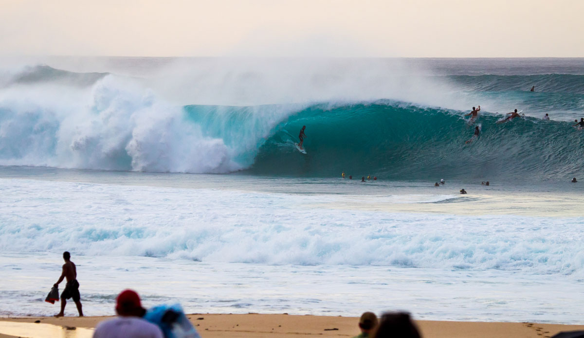 This day was amazing. Flat in the AM, 15 feet in the PM. Photo: <a href= \"http://www.nrhphotos.com/\">Nick Hoermann</a>