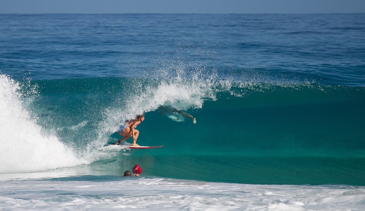 Tia has a lot of talent. Can\'t wait to see where her surfing takes her in five years. This is a beach break that rarely gets this good. Photo: <a href= \"http://www.nrhphotos.com/\">Nick Hoermann</a>