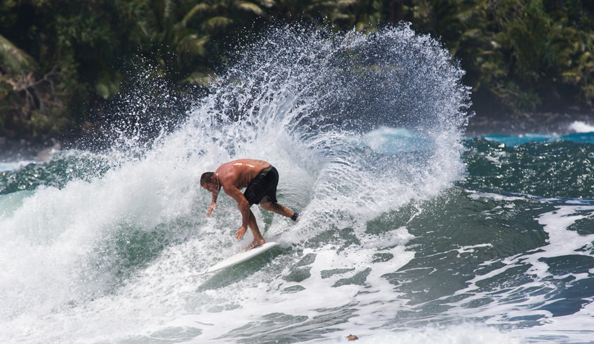 Tai Vandyke got a few waves in for himself after a long session shooting in the water.  Always amazed by how powerful he surfs. Photo: <a href=\"http://www.nickricca.com\">Nick Ricca</a>