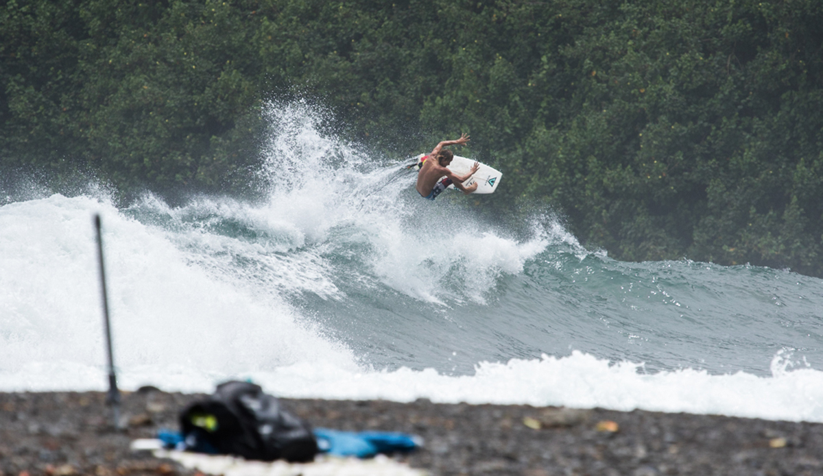 Chaz is no stranger to the sky, and spent quite a bit of time there all day. Photo: <a href=\"http://www.nickricca.com\">Nick Ricca</a>