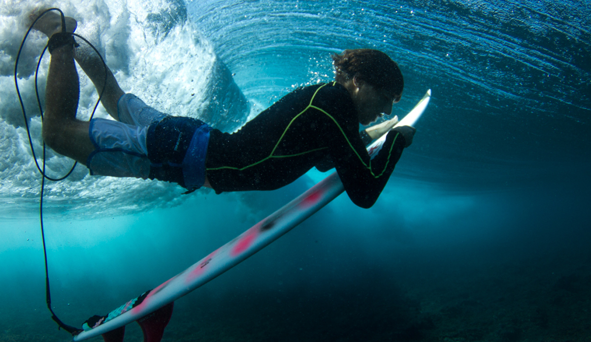 Here’s my good friend Tyler Larronde. The water was really clear this day so we decided to try some underwater shots. This is the result. Photo: <a href=\"http://www.nickricca.com\">Nicks Ricca</a>