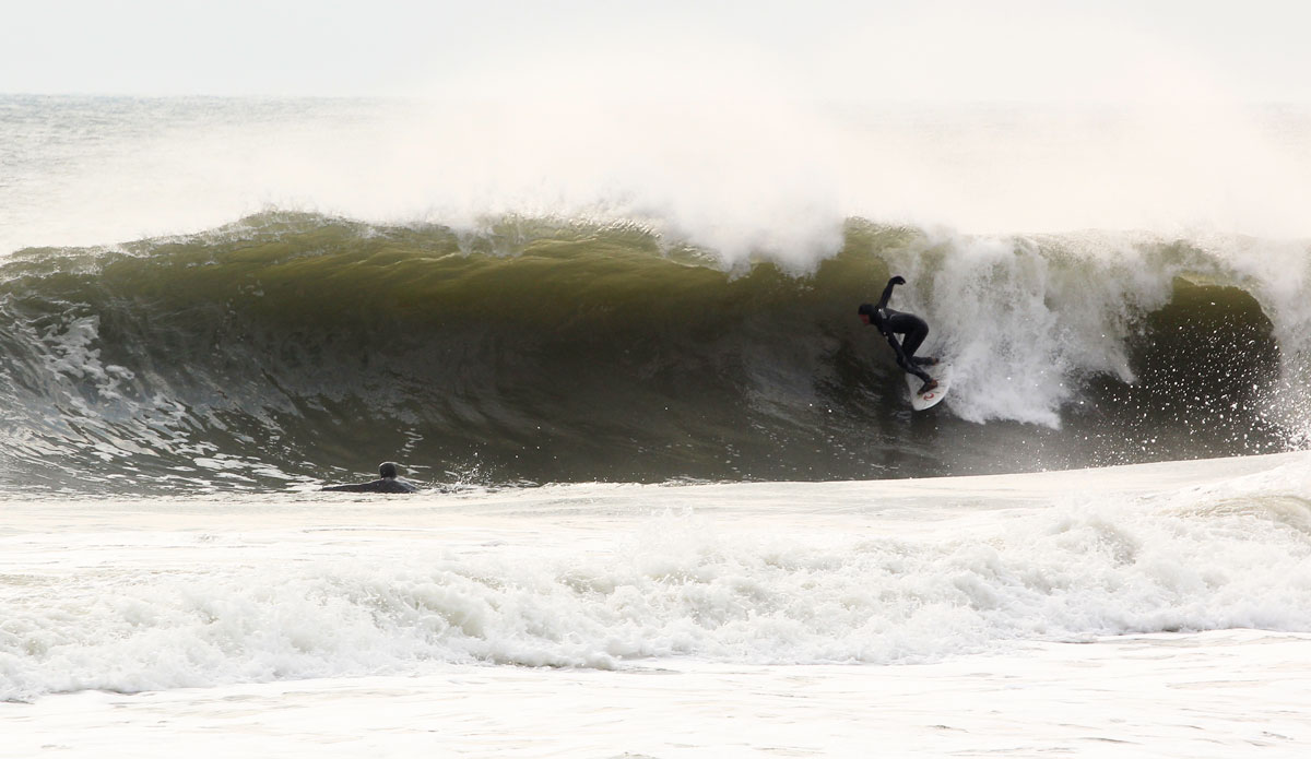 A few weeks ago, Brad Flora arrived back on the East Coast after his 48-hour drive home from California. This was the day after he got back. Did I mention he 
made the drive by himself in one straight session? He made it out of this thing too. Photo: <a href=\"http://instagram.com/nicktribuno\">Nick Tribuno</a>