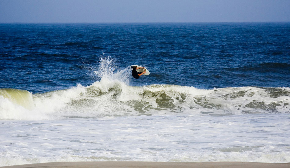 Just because the Quiksilver Pro New York was in town doesn\'t mean the rest of the East Coast stopped surfing. Clay Pollioni makes the most of a summer day in New Jersey.Photo: <a href=\"http://www.mikeincittiphotography.com/\" target=_blank>Mike Incitti</a>