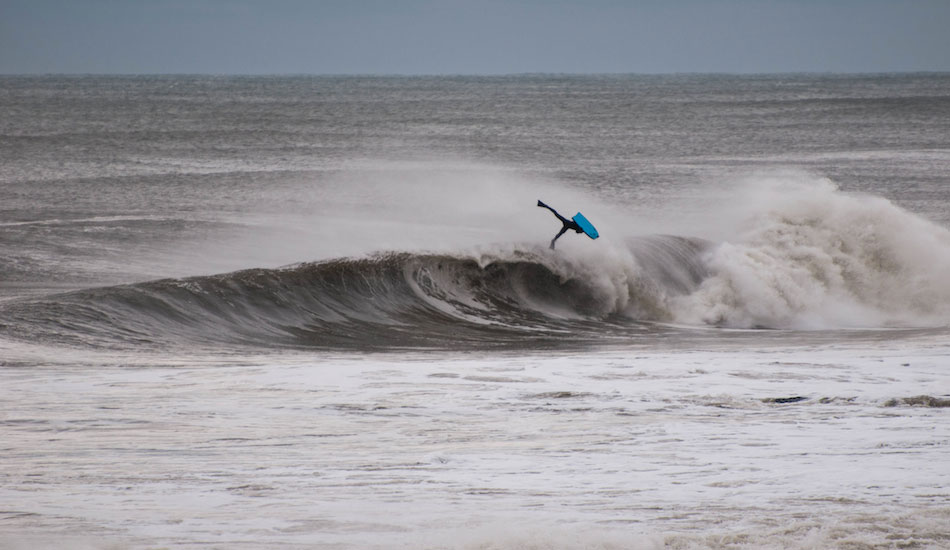 4.	Chris Schlegel’s first wave of the day. Photo: <a href=\"http://www.flickr.com/photos/patnolan\" target=_blank>Pat Nolan</a>
