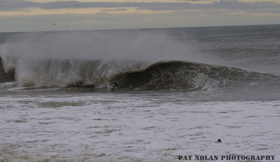 Sam Hammer about to pull into the tube. Photo: <a href=\"http://www.flickr.com/photos/patnolan\" target=_blank>Pat Nolan</a>