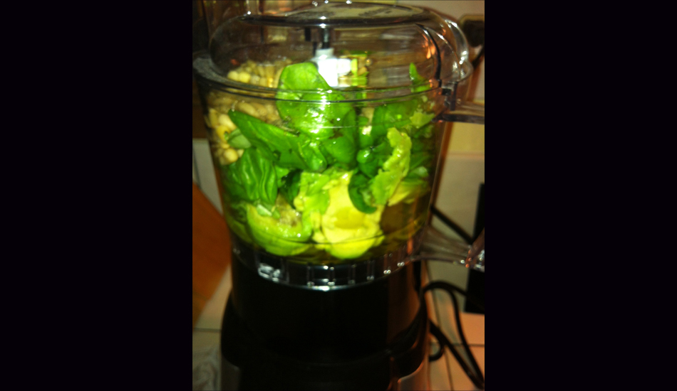 Combine ingredients in blender or food processor.