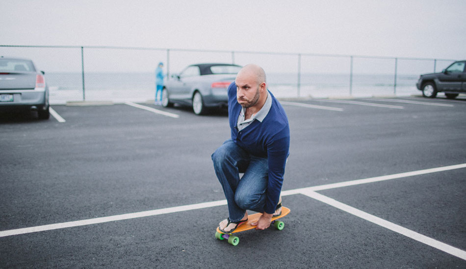 Tip 6: If the surf sucks, pretend you are getting barreled somewhere. Parking lots will do. Photo: <a href=\"forestwoodward.com/\" target=_blank>Forest Woodward</a>