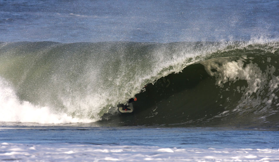 Jesse Hines-Some thankful tube time for Jesse Hines, as he went into the hospital the very next day for a hip replacement. Hang in there Jesse, we miss you in the lineup!  Photo: Mickey McCarthy.