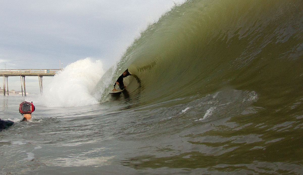 Bradley Musika getting pitted with Chris Bickford moving in for a closeup shot. Photo: Bob Hovey