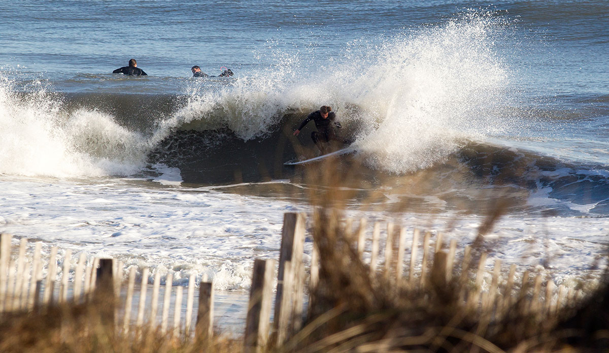 Dana Quinn carving into a Thanksgiving weekend turn. Photo: Bob Hovey