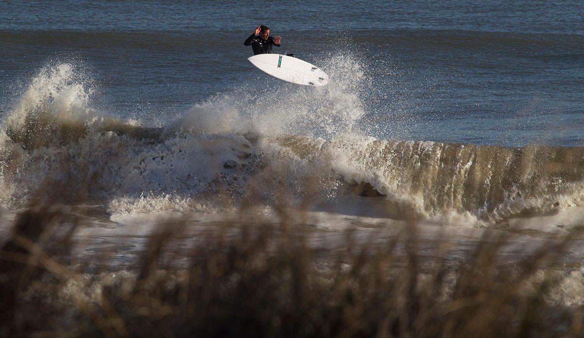 Jesse Hines blast off in the lower Avalon area. Photo: Bob Hovey