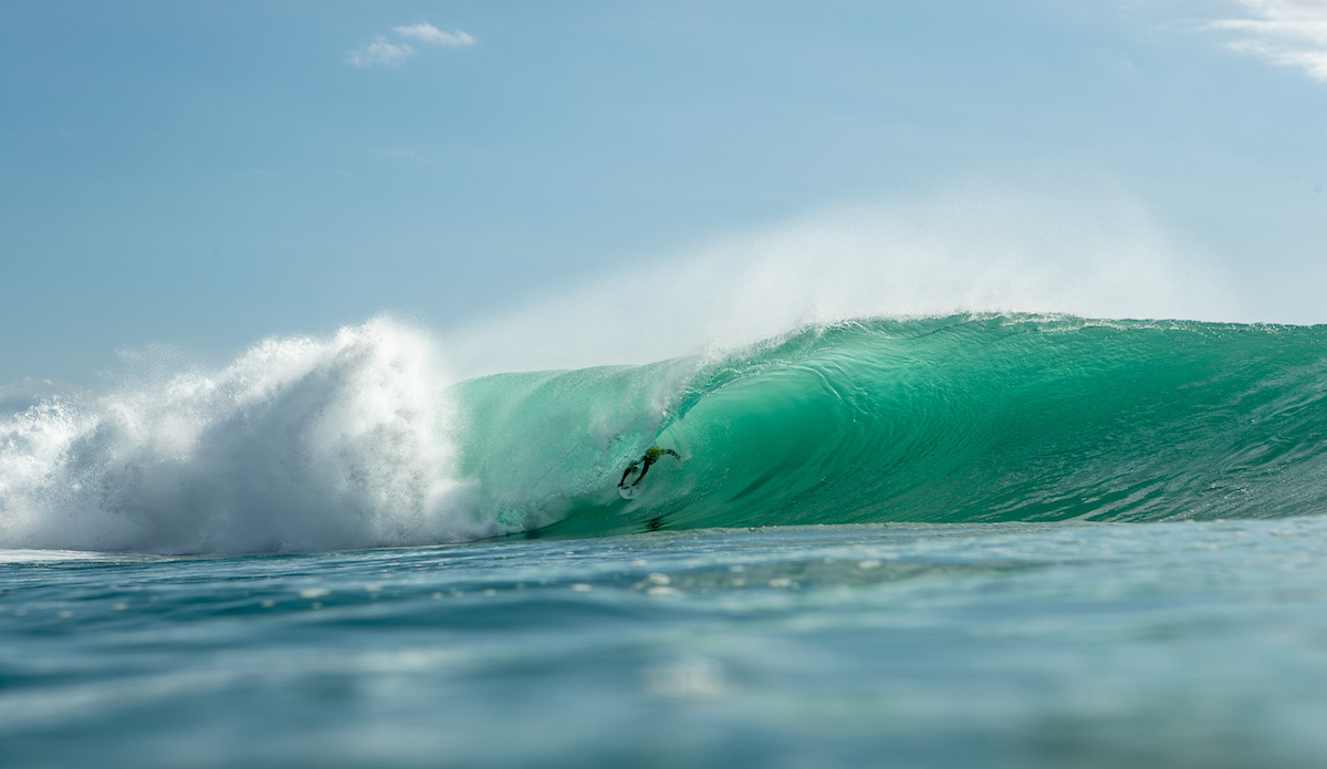 Alik Rudiarta slips into one. Photo: Lawrence/WSL