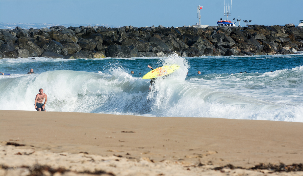 Sage Burke putting his stamp on this closeout with style. Photo: <a href=\"https://www.flickr.com/photos/patnolan\">Pat Nolan</a>