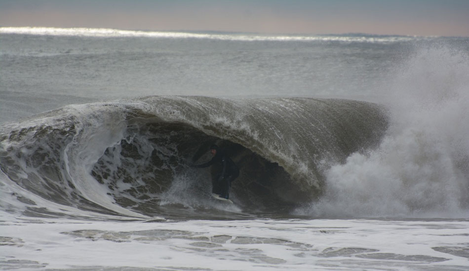 Travis Beckmann in a thick one. Photo: <a href=\"http://www.flickr.com/photos/patnolan\"> Pat Nolan</a>