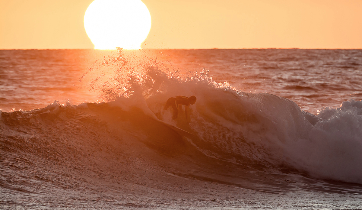 David Suhadolnik just seconds before sunset.  Photo: Michael Bonwell