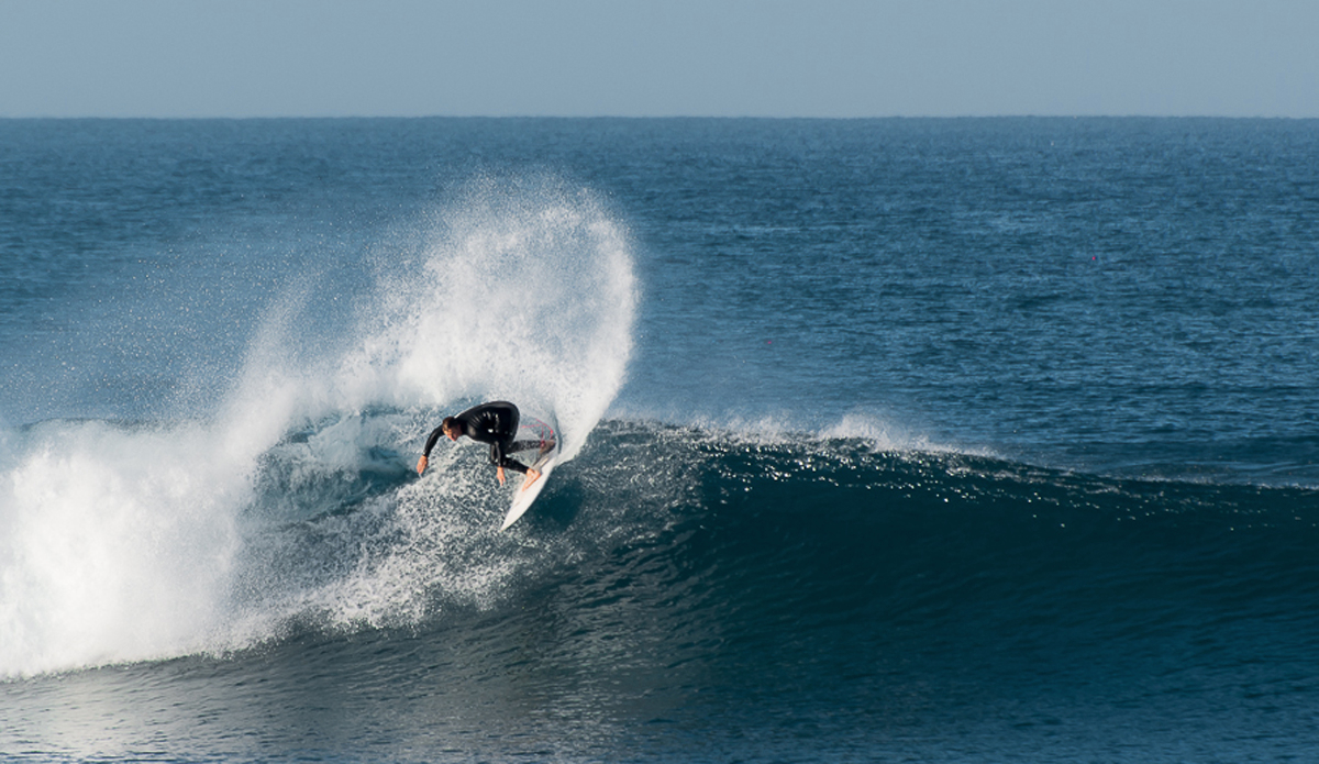 Kasey Doyle is another local talent that has one mean backhand. I hear he is pretty talented with a shovel too. Photo: Michael Bonwell