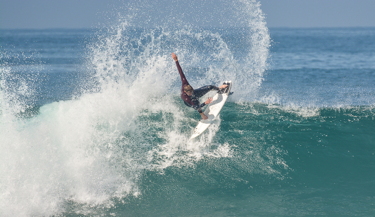 Jason Prescott is local talent.  He is busy working a lot for Oakley, but when he is in town and able to surf, you will want to keep you lens on him. Photo: Michael Bonwell