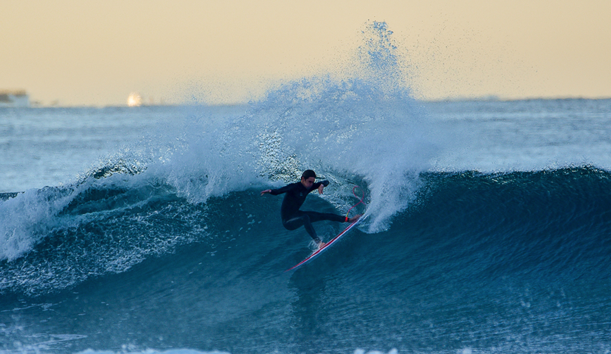 Ryland Rubens. If you haven’t heard about him yet, you will. Shown here at his local break just taking this one easy. Photo: Michael Bonwell