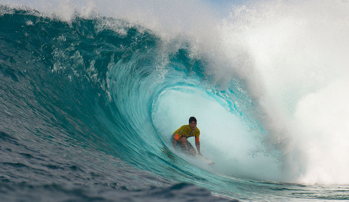 Gabriel Medina of Brasil (pictured) finishing runner up to Julian Wilson (AUS) in the Billabong Pipe Masters final on Friday December 19, 2014. Medina won his innuagural ASP World Title when his closest rival Mick Fanning (AUS) was eliminated in Round 5.  Photo: <a href=\"http://www.aspworldtour.com/\">ASP/</a>Masurel