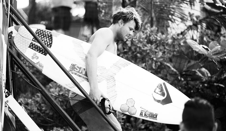 Dane Reynolds pulled an incredible aerial maneuver in his heat.Photo: <a href=\"http://mattdunbar.com.au\">Matt Dunbar</a>