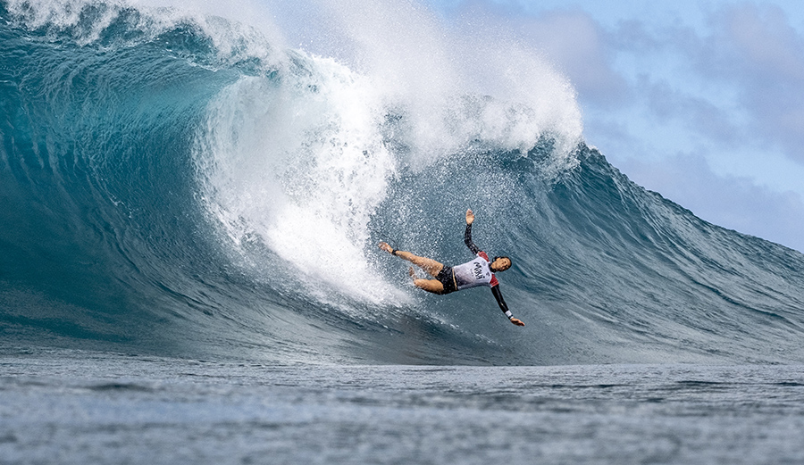 This is what Sally looks like when she doesn\'t make it. Still, she\'ll certainly take a semi-final finish. Photo: Keoki Saguibo/WSL