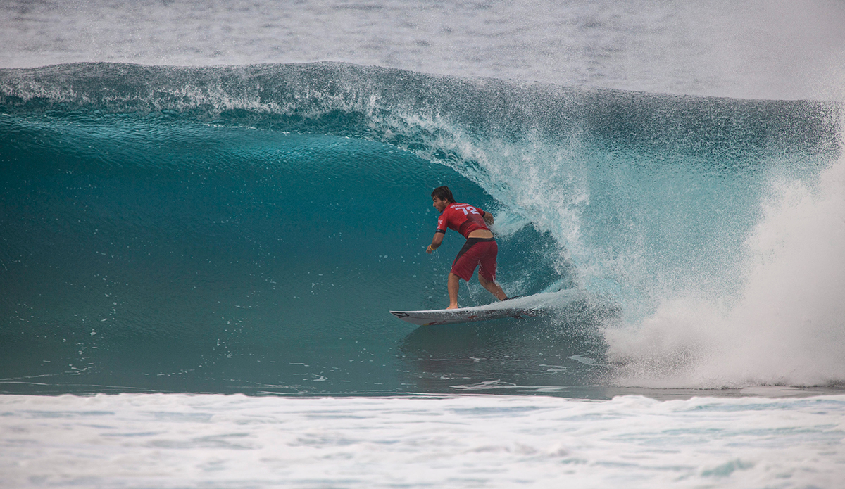 Mr. Robinson, on his way to his first Pipe win. 