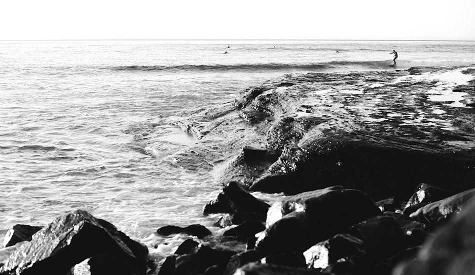 Garrett Goodwin, sliding carefully along the shelf on a home-made fish. Nikon fm10, kodak tmax 100 film. Photo: <a href=\"http://fotoburns.com\">Adam Burns</a>