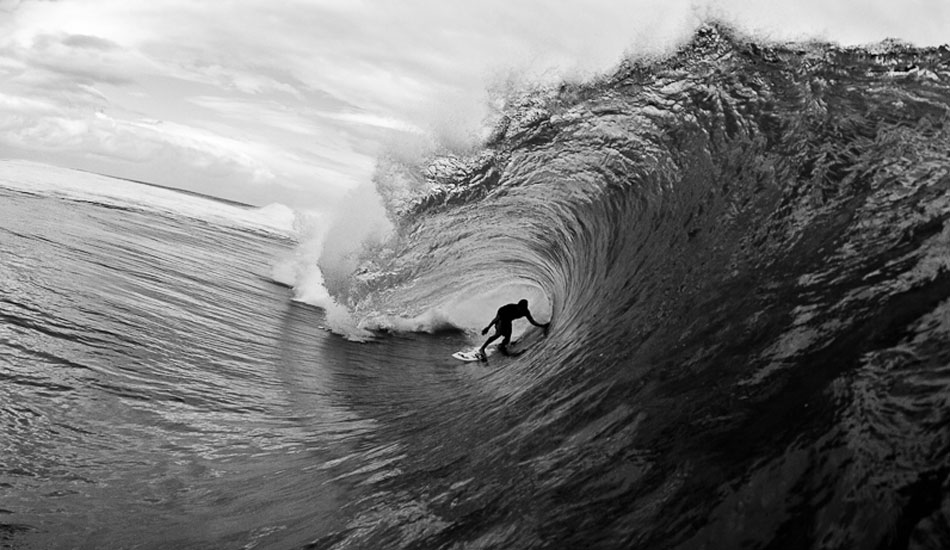 This was my first trip to Chopes, and I had just landed that morning. It was straight in the water with Walshy and Fergal Smith. This wave is something different to shoot.. Fergal is such natural in these waves and makes it look so easy. Photo: Brad Masters